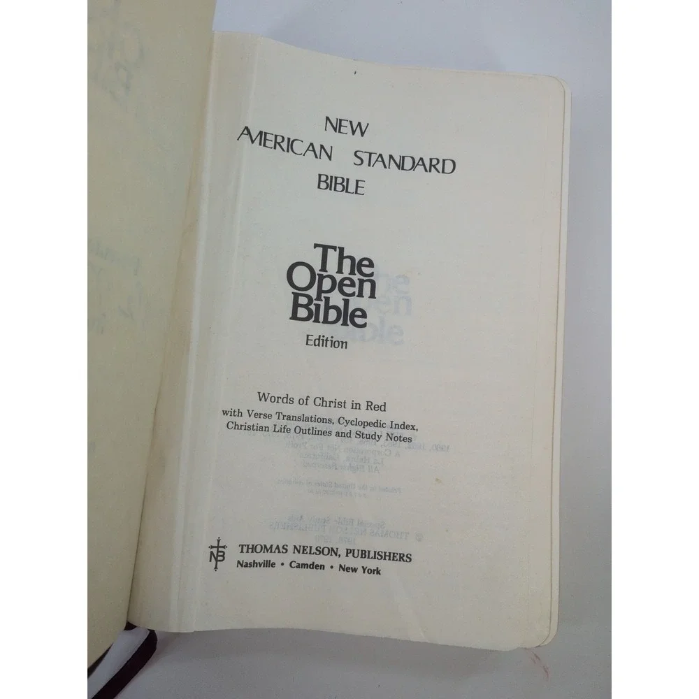 RARE 1979 LOCKMAN🚨The Open Bible Nelson Maroon Genuine Leather NASB Red Letter
